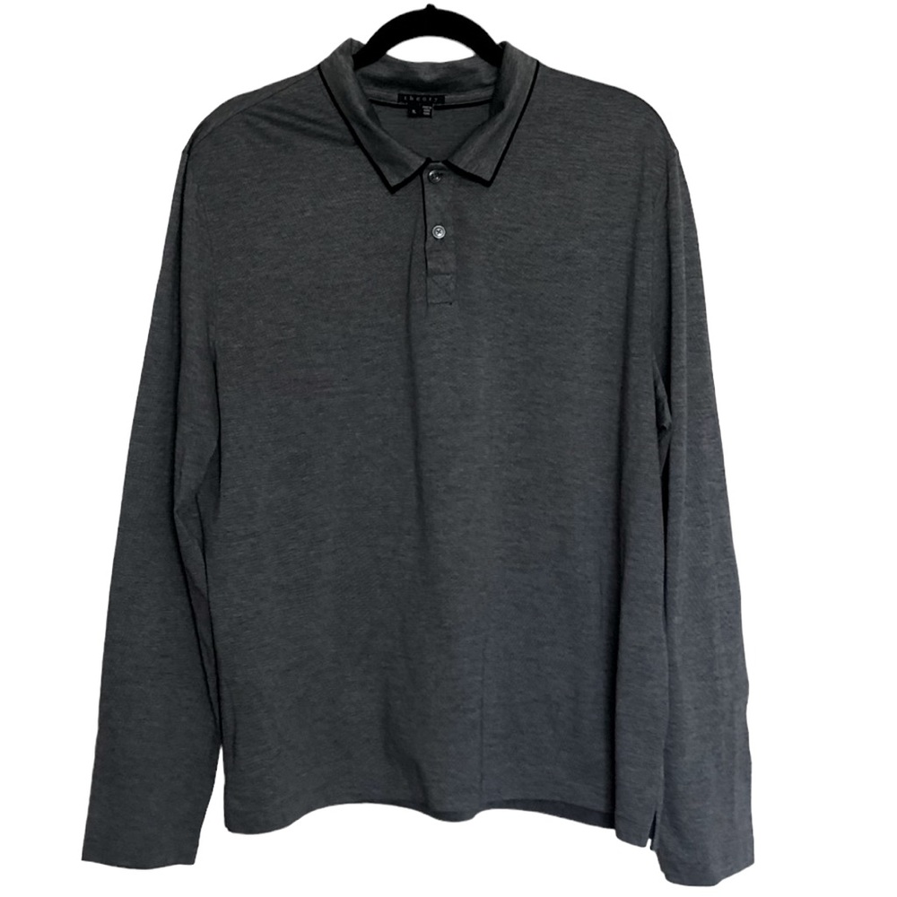 Theory Men’s Mardel Long Sleeve Polo Shirt Sz XL